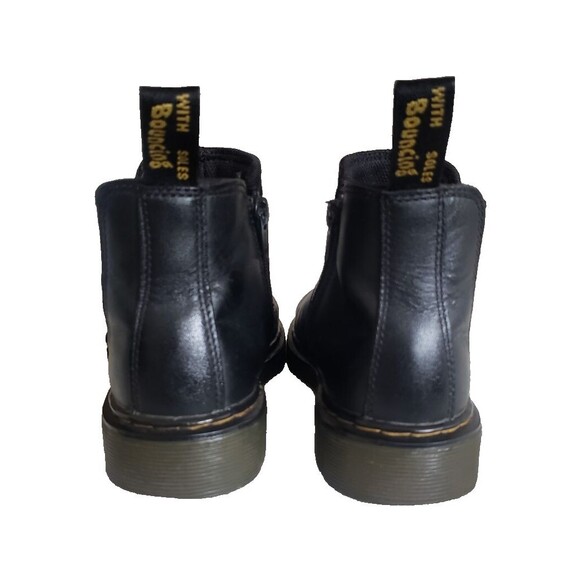 Dr. Martens Black Leather Chelsea Boot Pull On Boots Kids Size 3 2976J - Picture 7 of 11